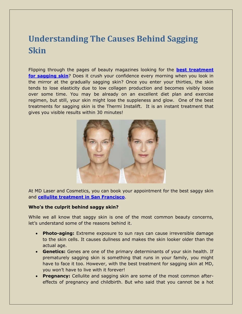 PPT - Understanding The Causes Behind Sagging Skin PowerPoint ...