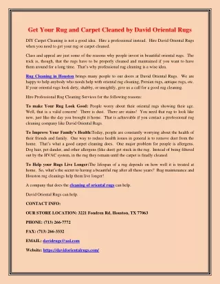 get your rug and carpet cleaned by david oriental
