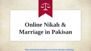 Get Lawyer View For  Online Marriage in Pakistan - ADV Nazia Ali