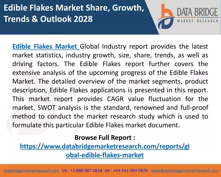 edible flakes market share growth trends outlook