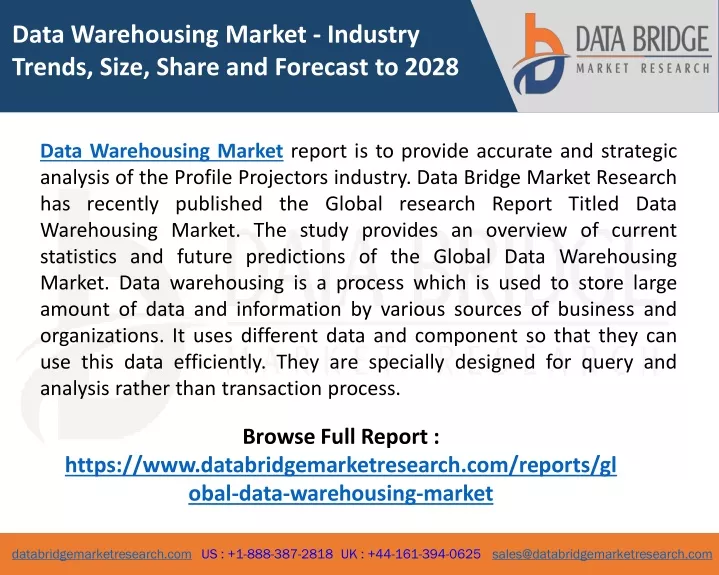 data warehousing market industry trends size