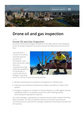 Drone oil and gas inspection