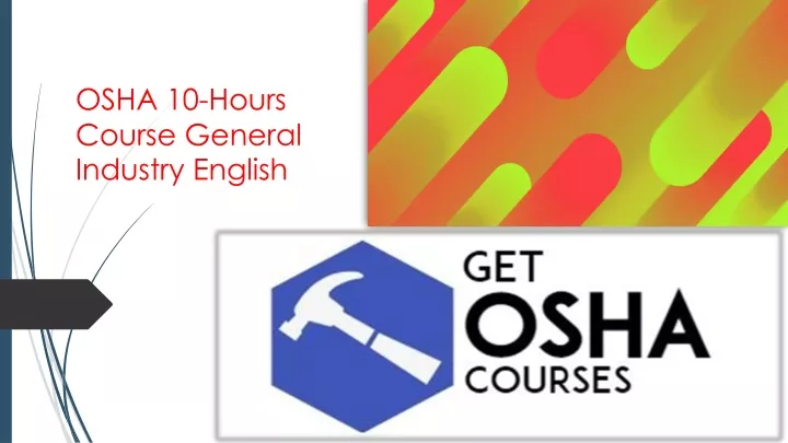 osha 10 hours course general industry english