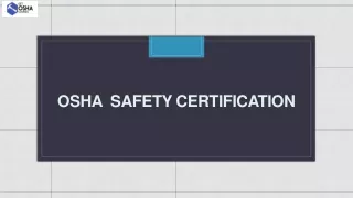 Osha Safety Certification