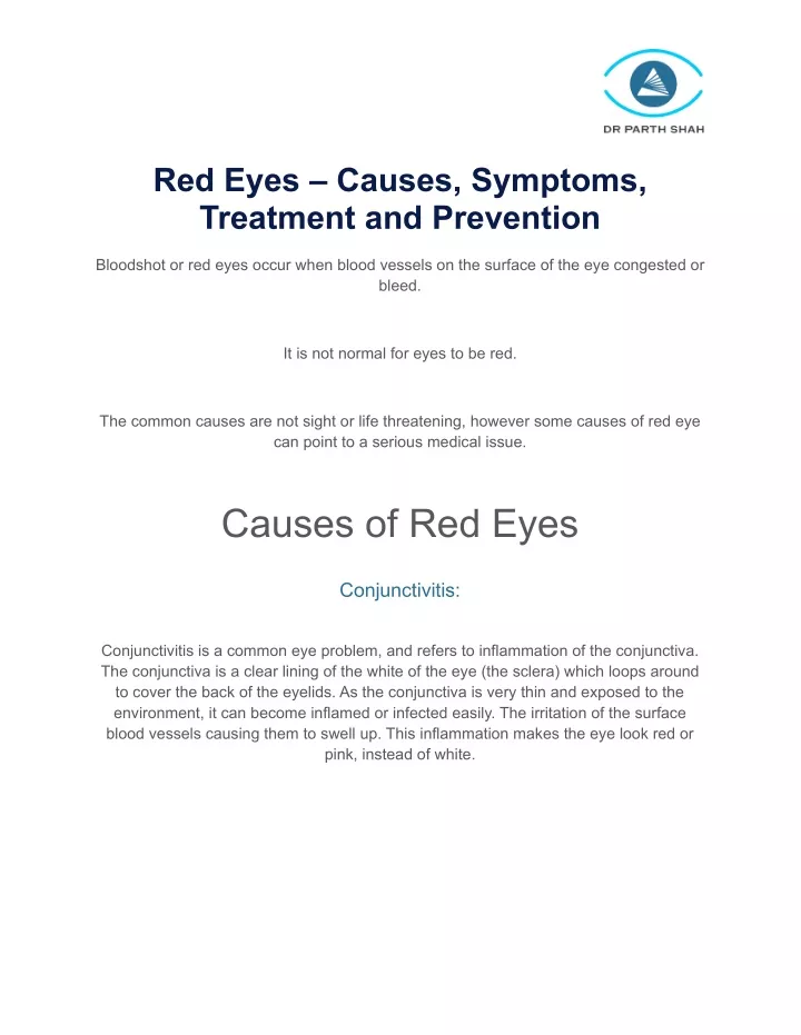 red eyes causes symptoms treatment and prevention