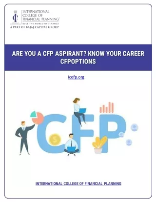 Are You A CFP Aspirant? Know Your Career Options