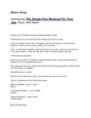 storm grey introducing the hands free workout