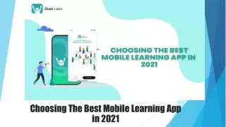 Choosing The Best Mobile Learning App in 2021