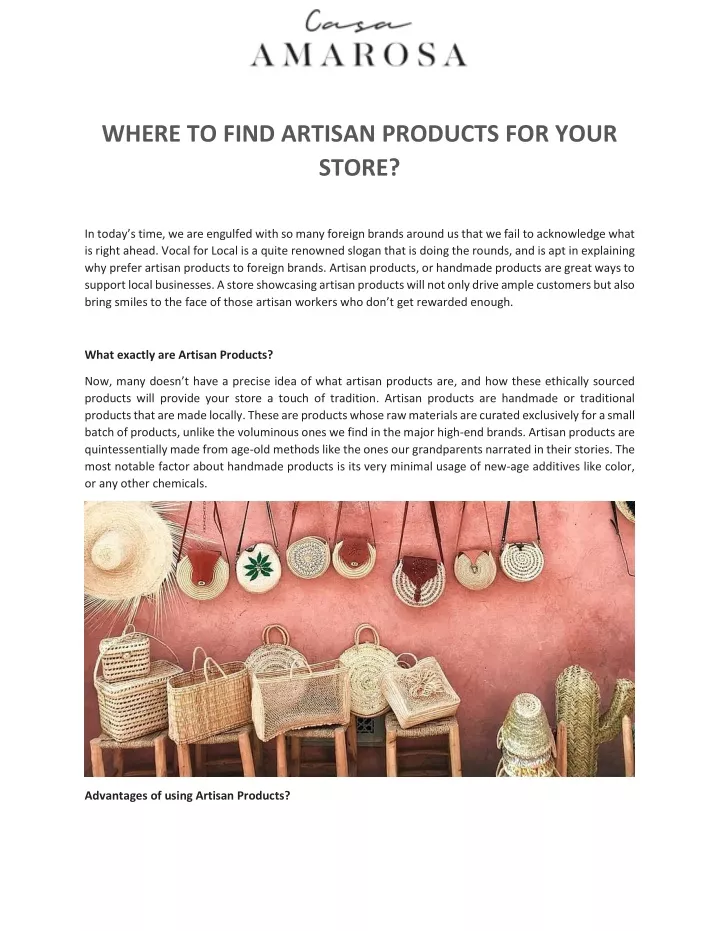 where to find artisan products for your store