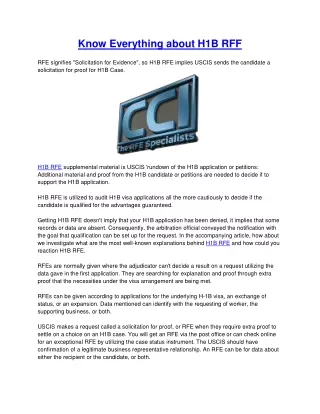 know everything about h1b rff