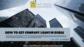 How to Get Company Loans in Dubai