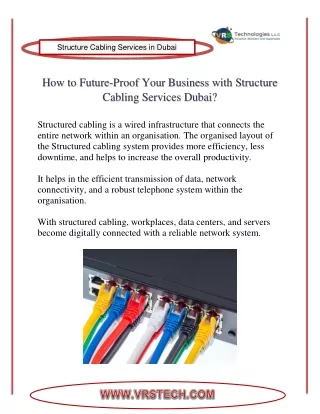 structure cabling services in dubai