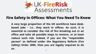 fire safety in offices what you need to know