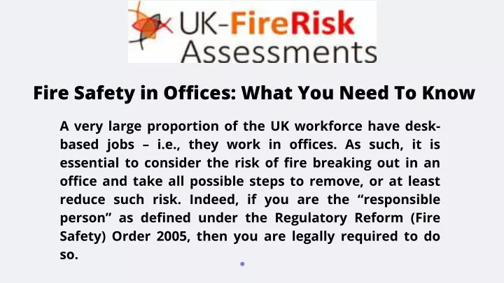 fire safety in offices what you need to know