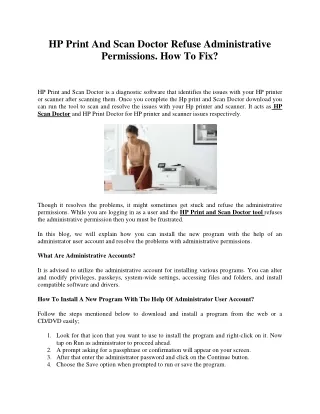 HP Print And Scan Doctor Refuse Administrative Permissions. How To Fix