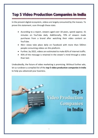 in the present digital ecosystem videos