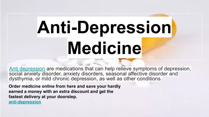 anti depression medicine