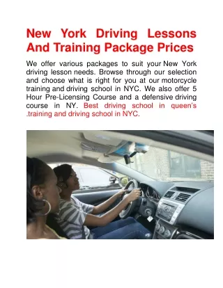 driving school on jamaica ave