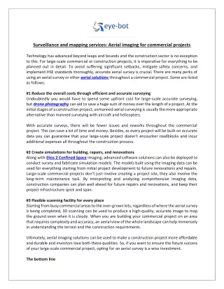 surveillance and mapping services aerial imaging