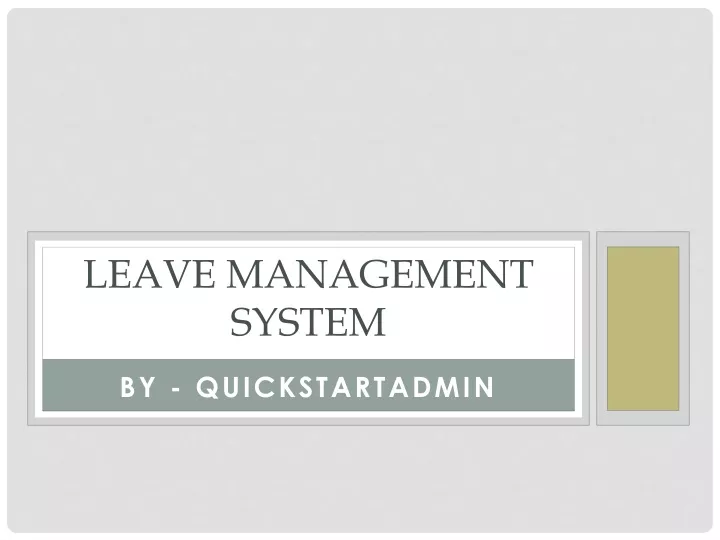 leave management system