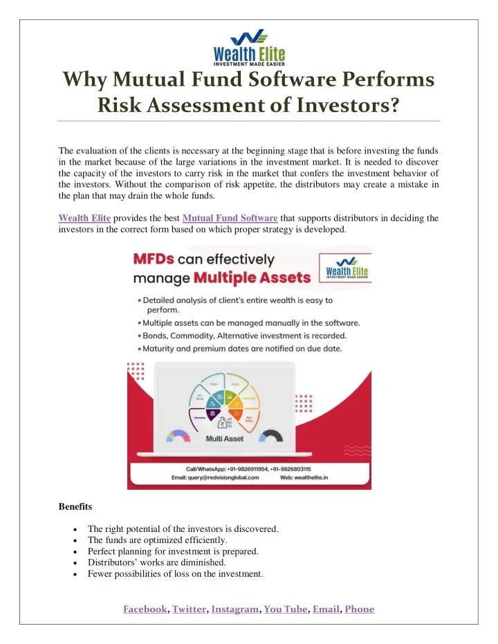 why mutual fund software performs risk assessment