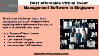 Best Affordable Virtual Event Management Software in Singapore