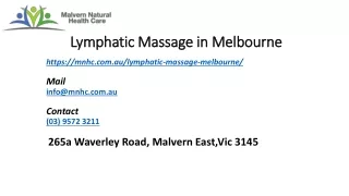 Relieve Your Stress with Lymphatic Massage in Melbourne