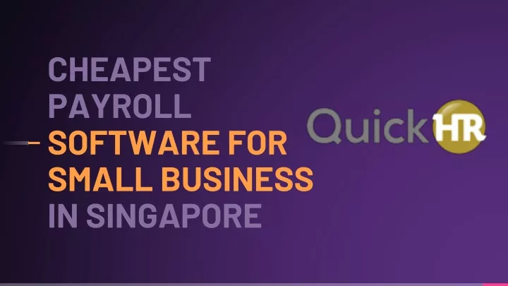 cheapest payroll software for small business in singapore