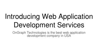 introducing web application development services