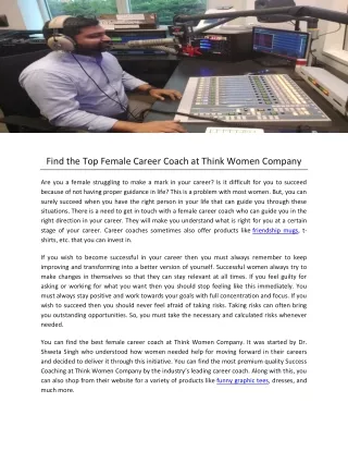 Find the Top Female Career Coach at Think Women Company