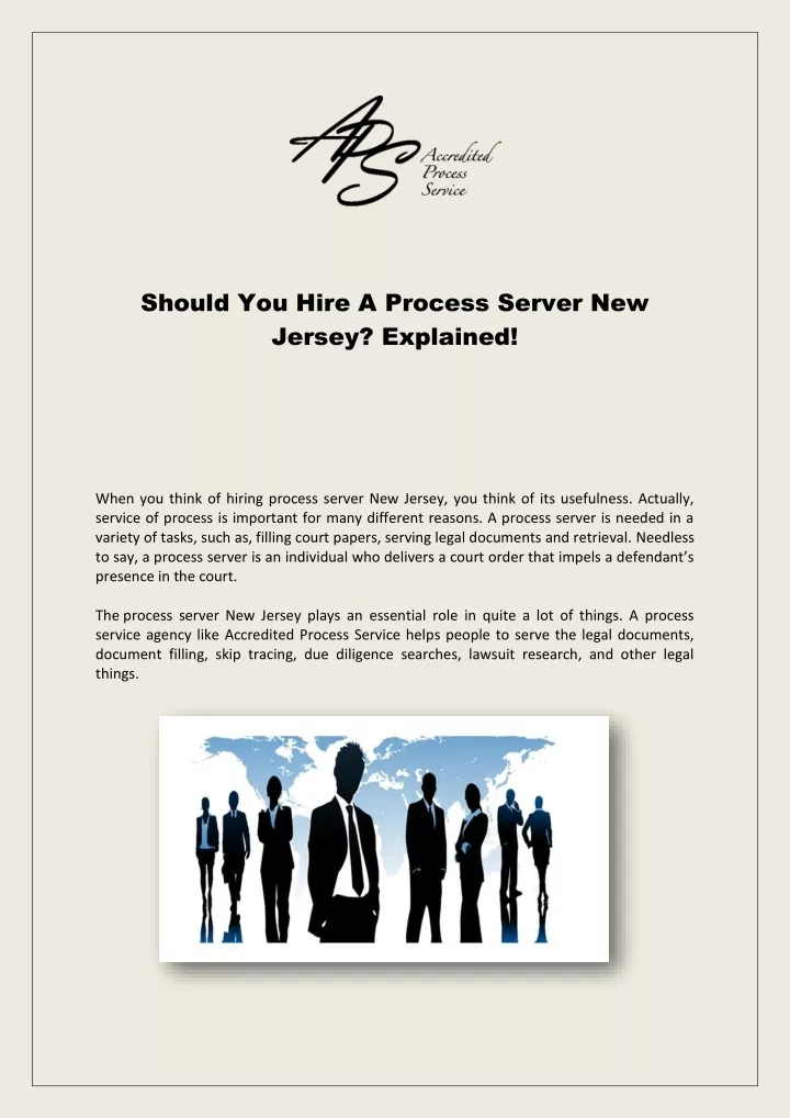 should you hire a process server new jersey