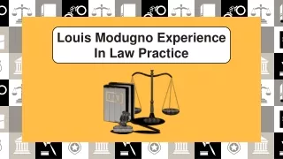 Louis Modugno Experience In Law Practice