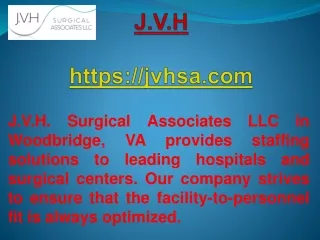 JVH Offer Excellent Medical Staffing To Hospitals