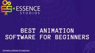 Animation software for beginners