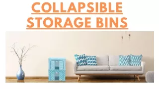 collapsible storage bins