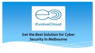 get the best solution for cyber security
