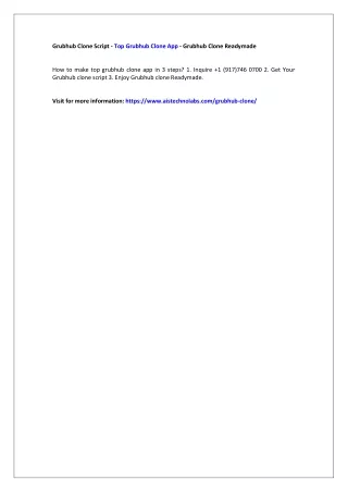 grubhub clone script top grubhub clone