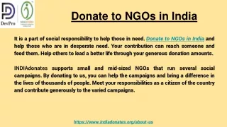 Donate to NGOs in India through INDIAdonates