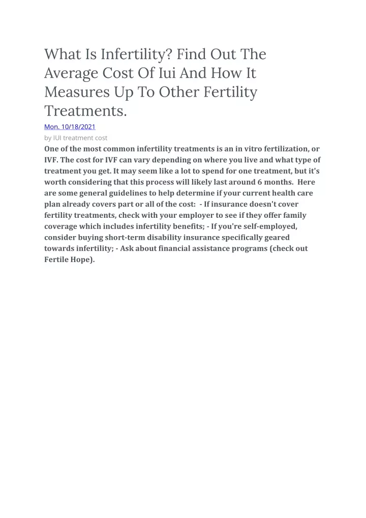what is infertility find out the average cost