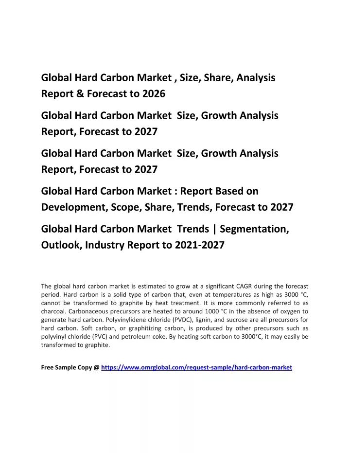 global hard carbon market size share analysis