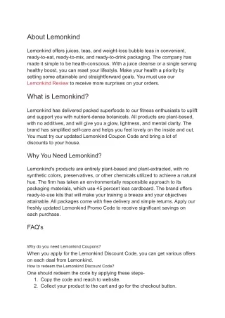 Lemonkind Review