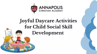 Joyful Daycare Activities for Child Social Skill Development