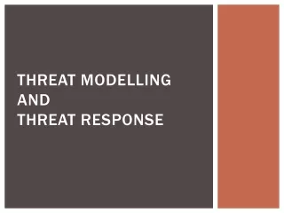 threat modelling and threat response