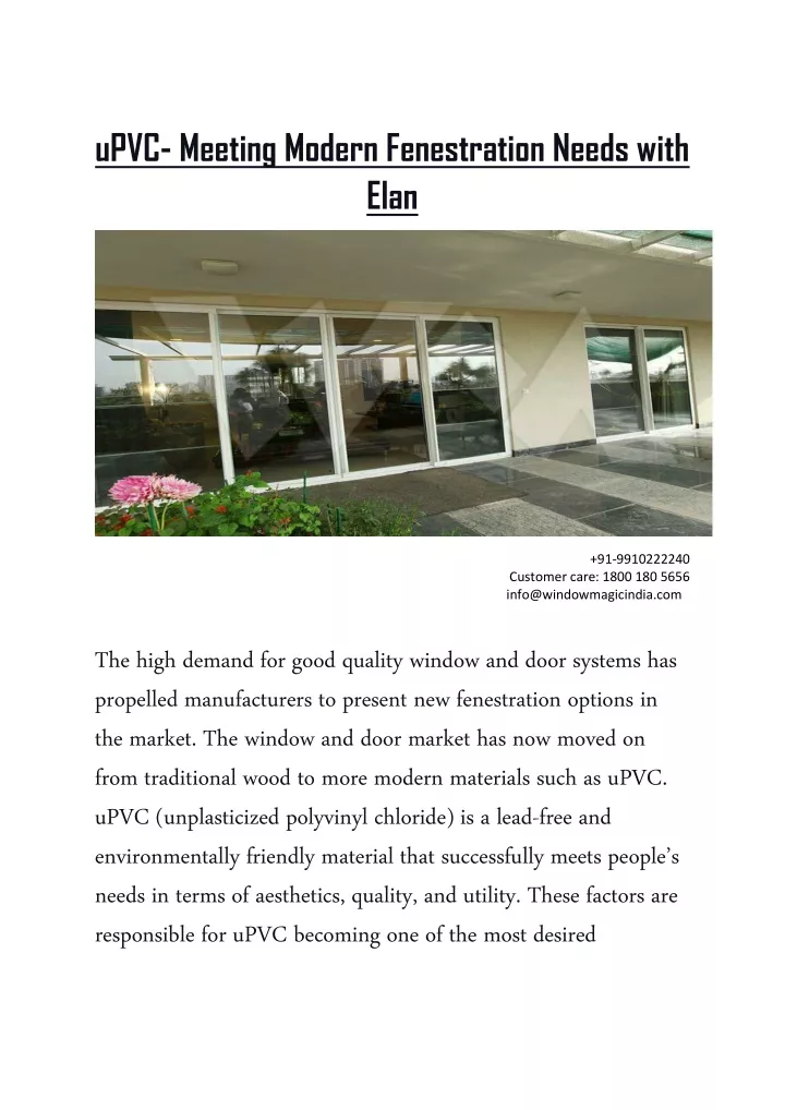 upvc meeting modern fenestration needs with elan