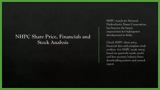 nhpc share price financials and stock analysis