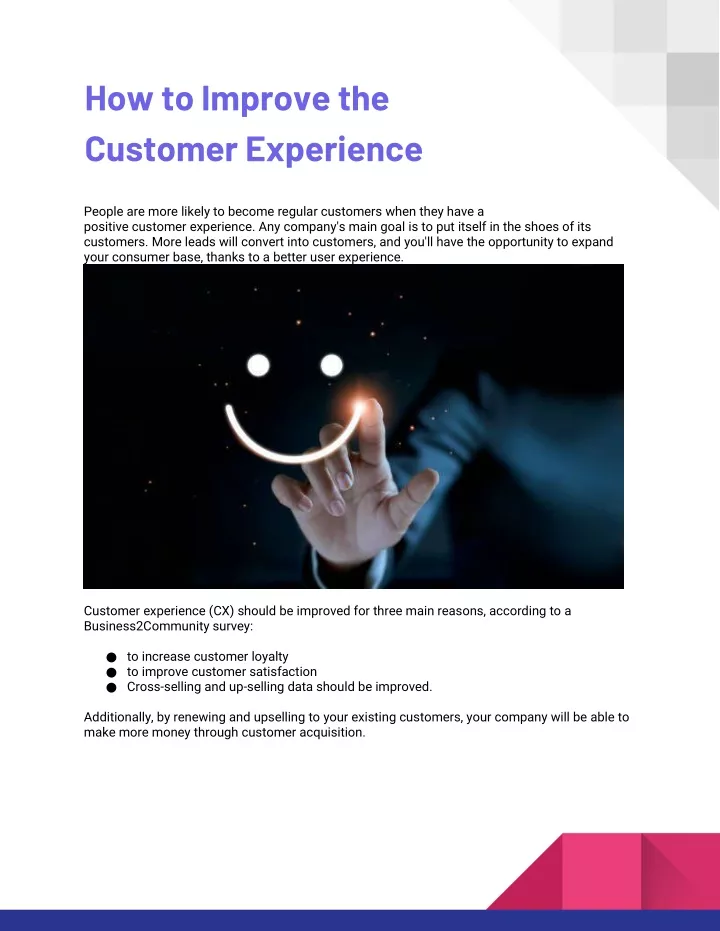 how to improve the customer experience