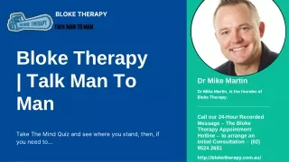 Psychologist in Miranda  Bloke Therapy - Talk Man To Man