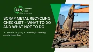 SCRAP METAL RECYCLING CHECKLIST – WHAT TO DO AND WHAT NOT TO DO - PPT