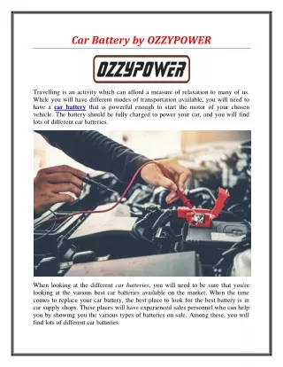 car battery by ozzypower