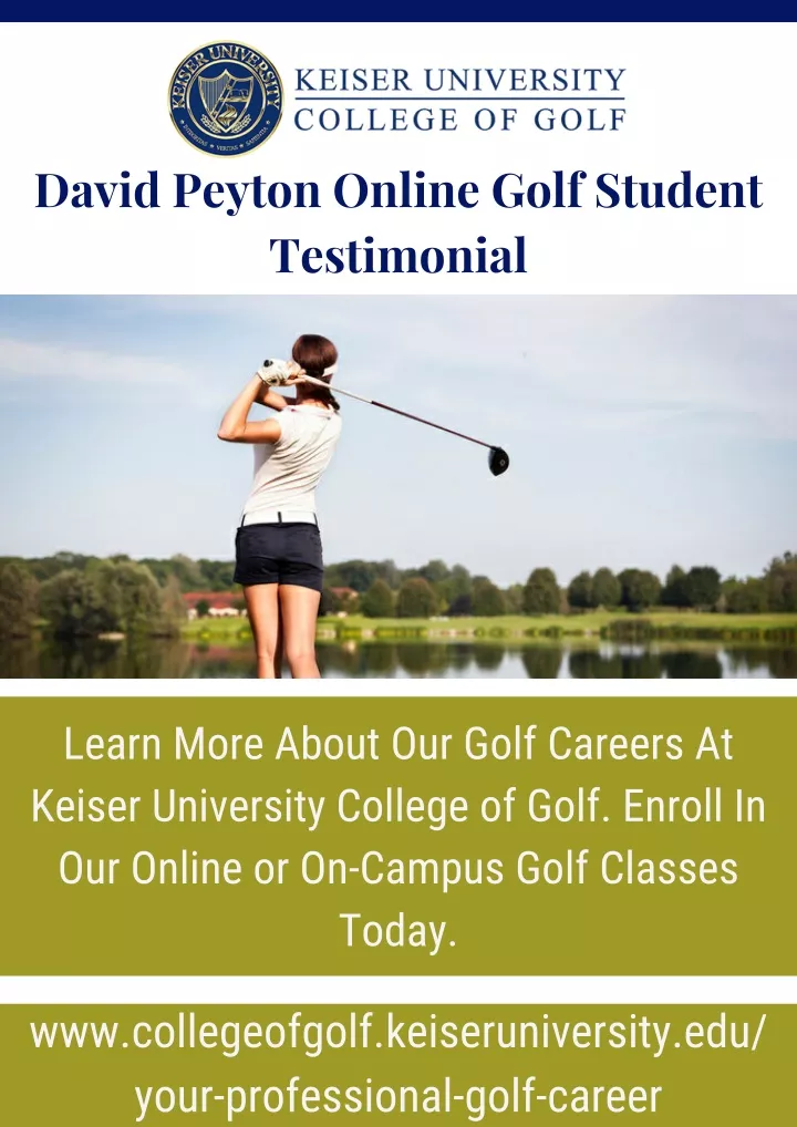 david peyton online golf student testimonial